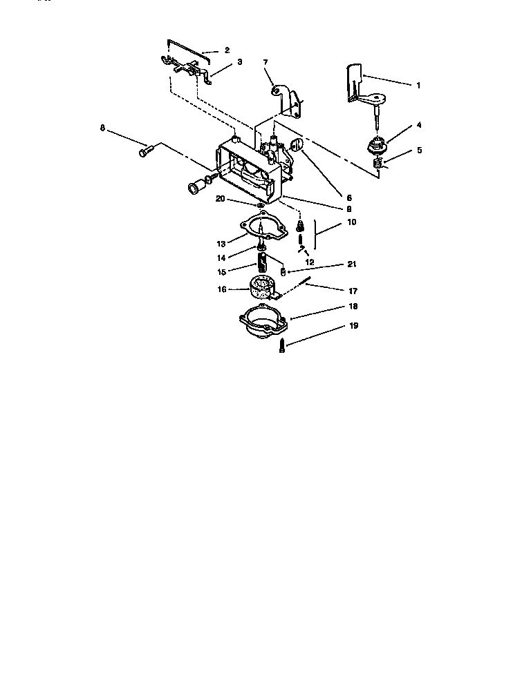 Carburetor Assembly Diagram and Parts List for 10227 7900001 AND UP Lawn Boy Lawn Mower
